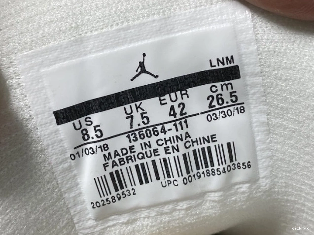Cheap 136064-111 Triple Air 3 Retro Jordan White 0715